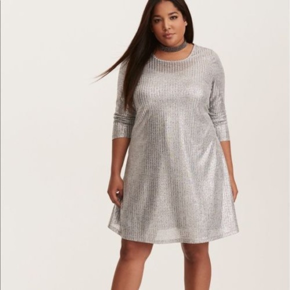 Silver Shift Dress